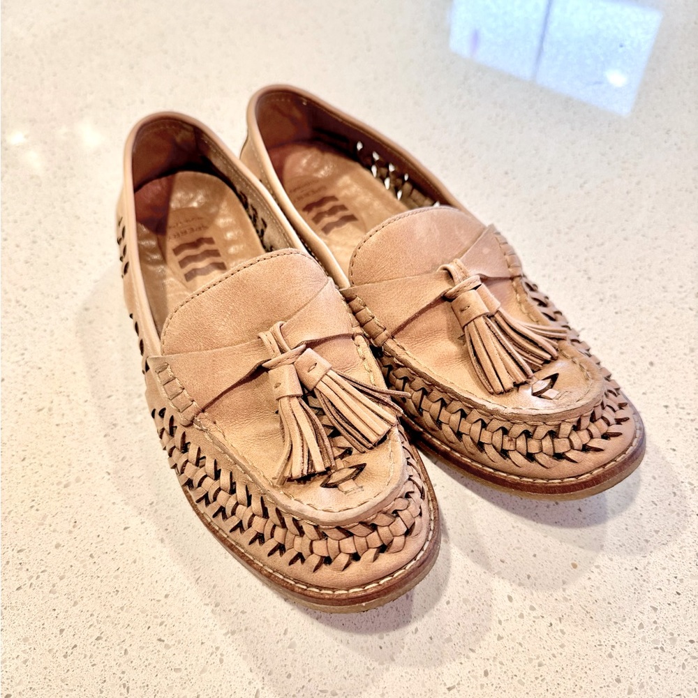 Sperry Top-Sider Women’s Seaport Penny Loafer Woven Leather Sz US 7